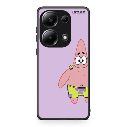 Xiaomi Poco M6 Pro Friends Patrick θήκη από τη Smartfits με σχέδιο στο πίσω μέρος και μαύρο περίβλημα | Smartphone case with colorful back and black bezels by Smartfits
