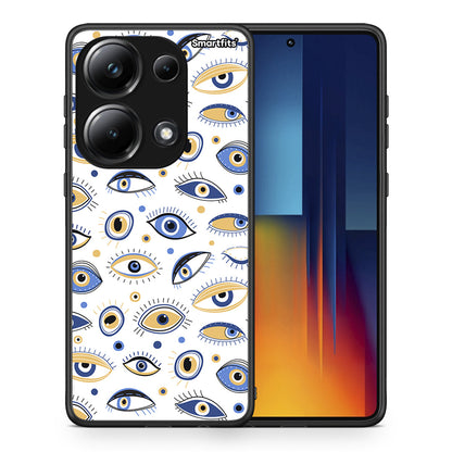 Θήκη Xiaomi Redmi Note 13 Pro 4G Ftou Ftou από τη Smartfits με σχέδιο στο πίσω μέρος και μαύρο περίβλημα | Xiaomi Redmi Note 13 Pro 4G Ftou Ftou case with colorful back and black bezels