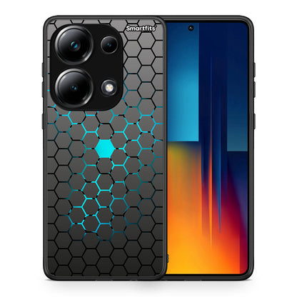 Θήκη Xiaomi Poco M6 Pro Hexagonal Geometric από τη Smartfits με σχέδιο στο πίσω μέρος και μαύρο περίβλημα | Xiaomi Poco M6 Pro Hexagonal Geometric case with colorful back and black bezels