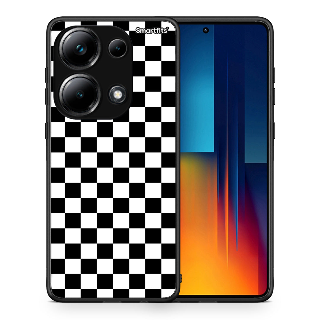 Θήκη Xiaomi Redmi Note 13 Pro 4G Squares Geometric από τη Smartfits με σχέδιο στο πίσω μέρος και μαύρο περίβλημα | Xiaomi Redmi Note 13 Pro 4G Squares Geometric case with colorful back and black bezels