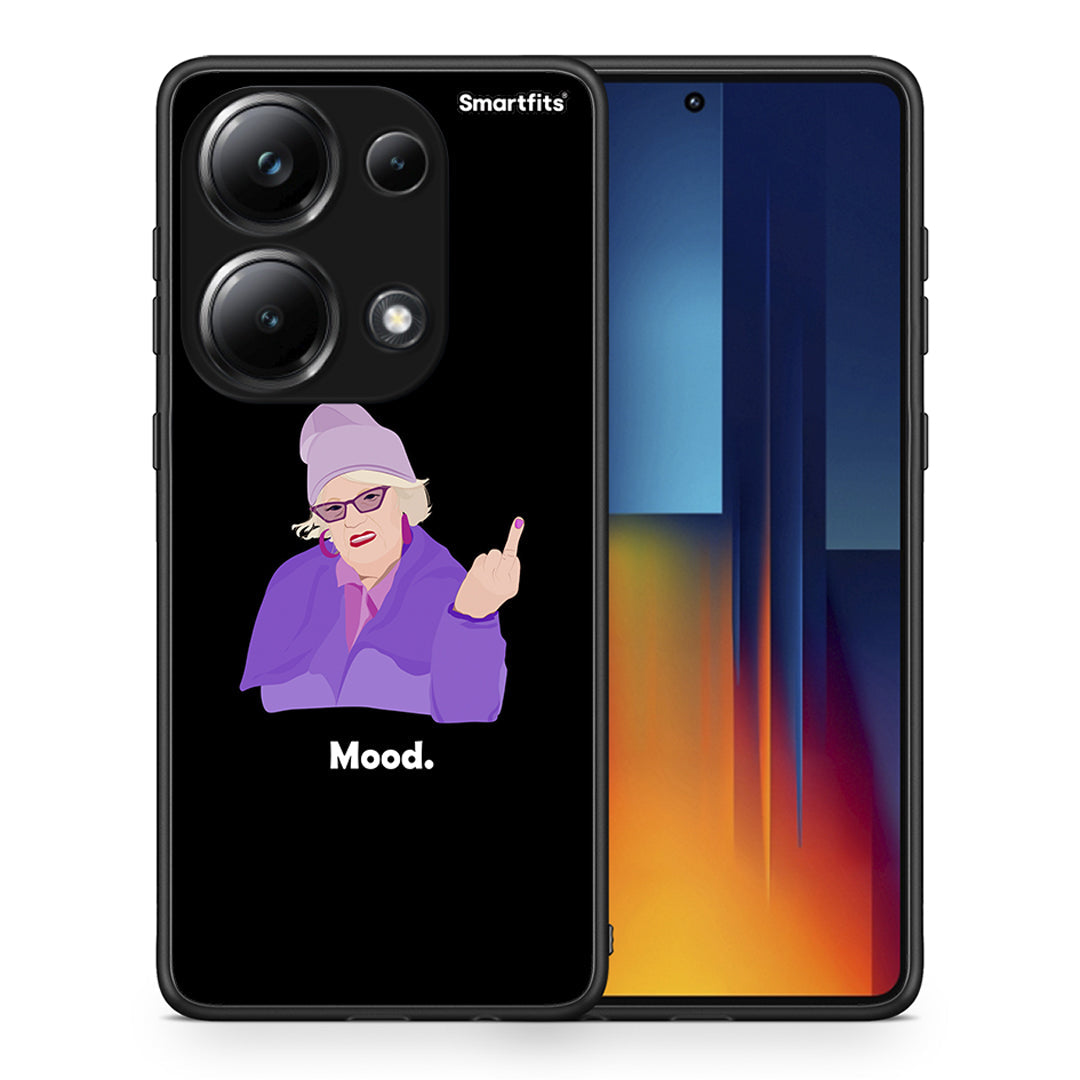 Θήκη Xiaomi Redmi Note 13 Pro 4G Grandma Mood Black από τη Smartfits με σχέδιο στο πίσω μέρος και μαύρο περίβλημα | Xiaomi Redmi Note 13 Pro 4G Grandma Mood Black case with colorful back and black bezels