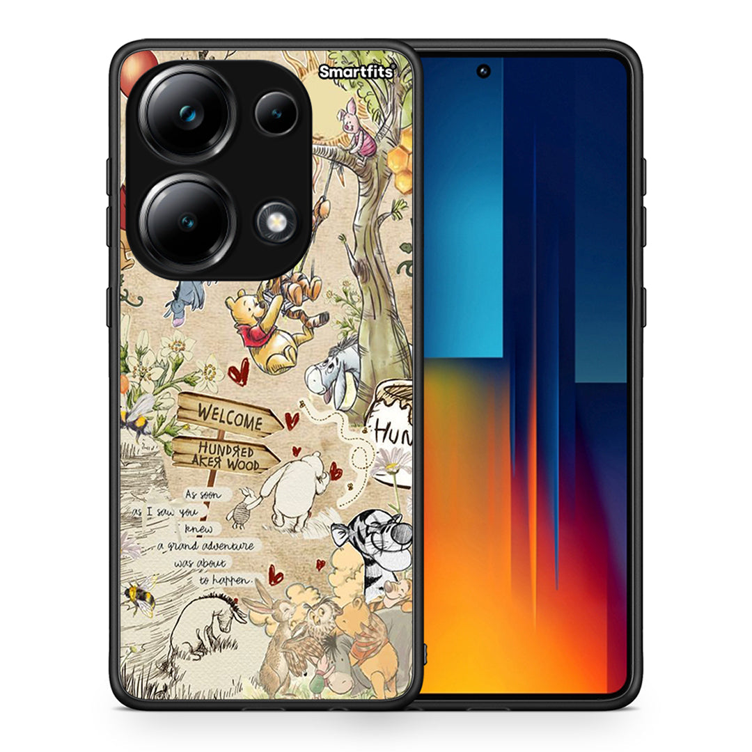 Θήκη Xiaomi Poco M6 Pro Happy Friends από τη Smartfits με σχέδιο στο πίσω μέρος και μαύρο περίβλημα | Xiaomi Poco M6 Pro Happy Friends case with colorful back and black bezels