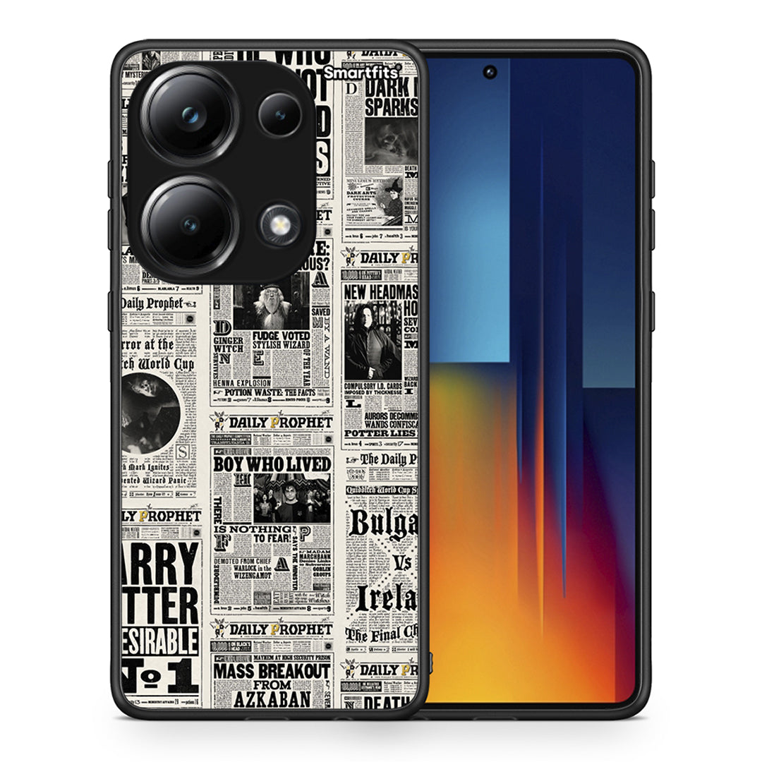 Θήκη Xiaomi Poco M6 Pro Harry Paper από τη Smartfits με σχέδιο στο πίσω μέρος και μαύρο περίβλημα | Xiaomi Poco M6 Pro Harry Paper case with colorful back and black bezels