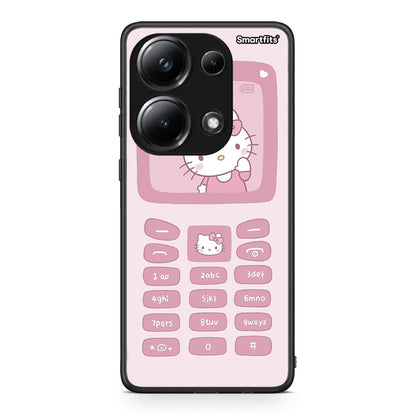 Xiaomi Poco M6 Pro Hello Kitten Θήκη Αγίου Βαλεντίνου από τη Smartfits με σχέδιο στο πίσω μέρος και μαύρο περίβλημα | Smartphone case with colorful back and black bezels by Smartfits