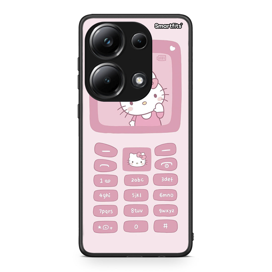 Xiaomi Redmi Note 13 Pro 4G Hello Kitten Θήκη Αγίου Βαλεντίνου από τη Smartfits με σχέδιο στο πίσω μέρος και μαύρο περίβλημα | Smartphone case with colorful back and black bezels by Smartfits