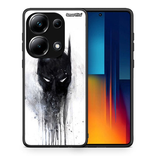 Θήκη Xiaomi Poco M6 Pro Paint Bat Hero από τη Smartfits με σχέδιο στο πίσω μέρος και μαύρο περίβλημα | Xiaomi Poco M6 Pro Paint Bat Hero case with colorful back and black bezels