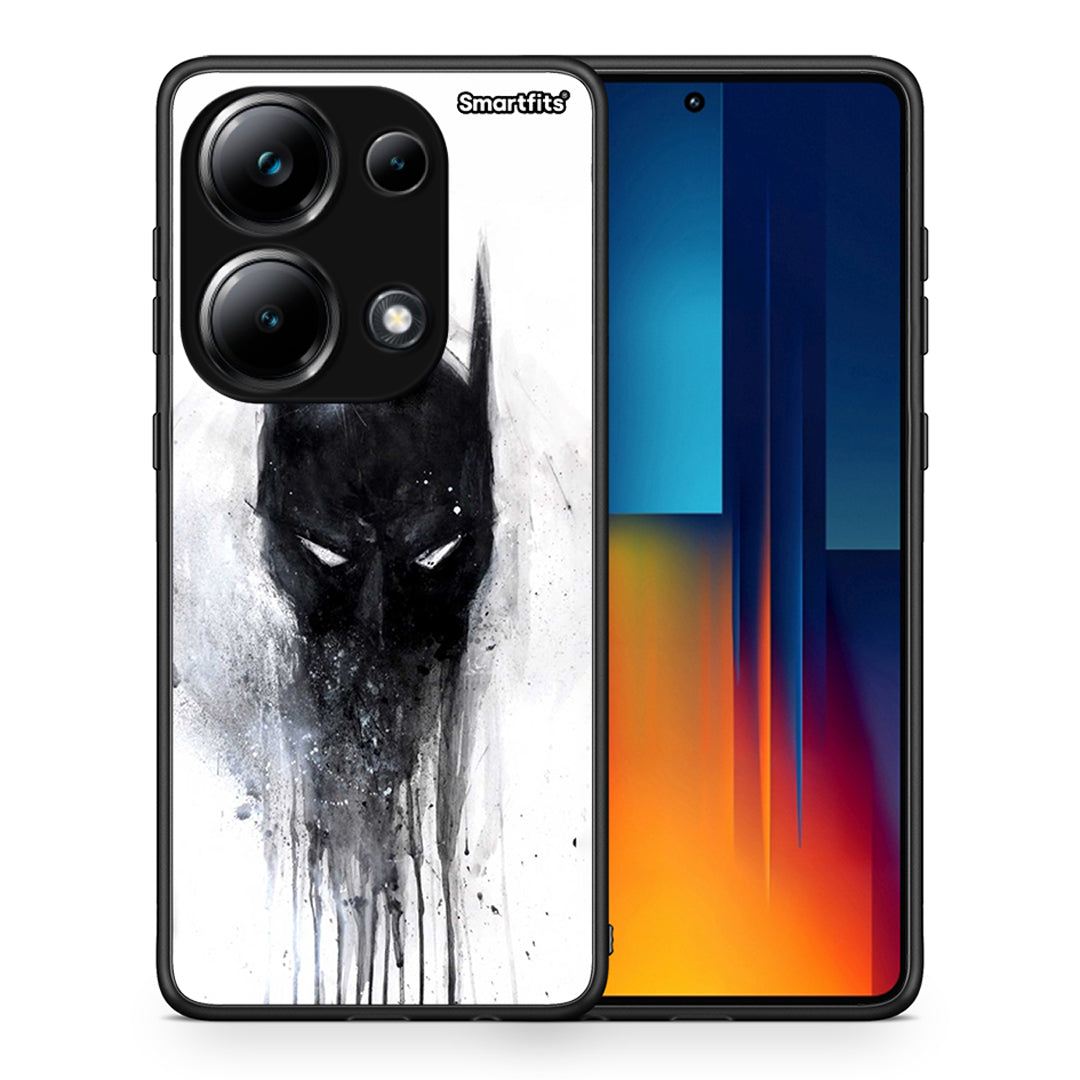 Θήκη Xiaomi Redmi Note 13 Pro 4G Paint Bat Hero από τη Smartfits με σχέδιο στο πίσω μέρος και μαύρο περίβλημα | Xiaomi Redmi Note 13 Pro 4G Paint Bat Hero case with colorful back and black bezels