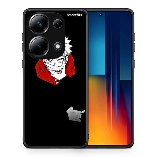 Θήκη Xiaomi Redmi Note 13 Pro 4G Itadori Anime από τη Smartfits με σχέδιο στο πίσω μέρος και μαύρο περίβλημα | Xiaomi Redmi Note 13 Pro 4G Itadori Anime case with colorful back and black bezels
