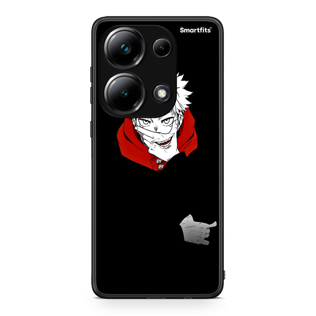 Xiaomi Poco M6 Pro Itadori Anime θήκη από τη Smartfits με σχέδιο στο πίσω μέρος και μαύρο περίβλημα | Smartphone case with colorful back and black bezels by Smartfits