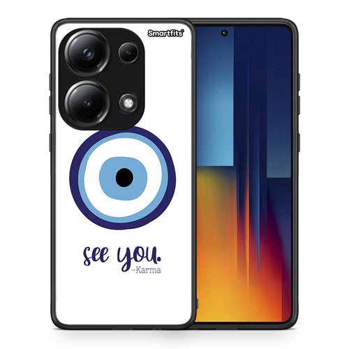 Θήκη Xiaomi Poco M6 Pro Karma Says από τη Smartfits με σχέδιο στο πίσω μέρος και μαύρο περίβλημα | Xiaomi Poco M6 Pro Karma Says case with colorful back and black bezels