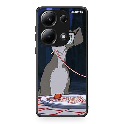 Xiaomi Poco M6 Pro Lady And Tramp 1 Θήκη Αγίου Βαλεντίνου από τη Smartfits με σχέδιο στο πίσω μέρος και μαύρο περίβλημα | Smartphone case with colorful back and black bezels by Smartfits