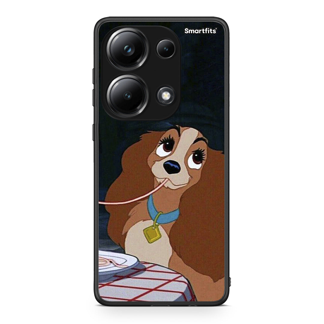 Xiaomi Redmi Note 13 Pro 4G Lady And Tramp 2 Θήκη Αγίου Βαλεντίνου από τη Smartfits με σχέδιο στο πίσω μέρος και μαύρο περίβλημα | Smartphone case with colorful back and black bezels by Smartfits