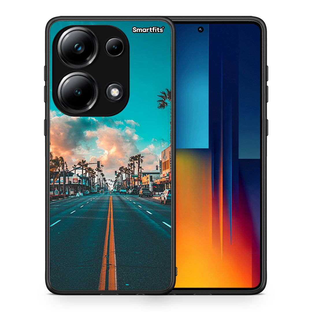 Θήκη Xiaomi Poco M6 Pro City Landscape από τη Smartfits με σχέδιο στο πίσω μέρος και μαύρο περίβλημα | Xiaomi Poco M6 Pro City Landscape case with colorful back and black bezels