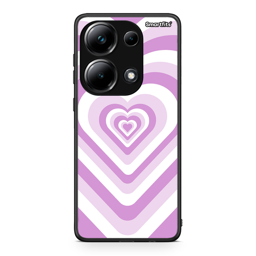 Xiaomi Redmi Note 13 Pro 4G Lilac Hearts θήκη από τη Smartfits με σχέδιο στο πίσω μέρος και μαύρο περίβλημα | Smartphone case with colorful back and black bezels by Smartfits