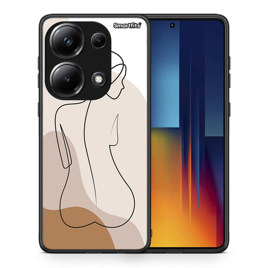 Θήκη Xiaomi Redmi Note 13 Pro 4G LineArt Woman από τη Smartfits με σχέδιο στο πίσω μέρος και μαύρο περίβλημα | Xiaomi Redmi Note 13 Pro 4G LineArt Woman case with colorful back and black bezels