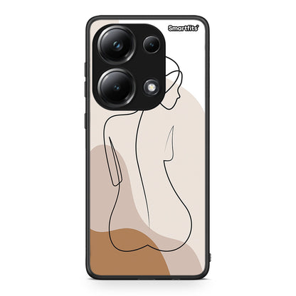 Xiaomi Redmi Note 13 Pro 4G LineArt Woman θήκη από τη Smartfits με σχέδιο στο πίσω μέρος και μαύρο περίβλημα | Smartphone case with colorful back and black bezels by Smartfits