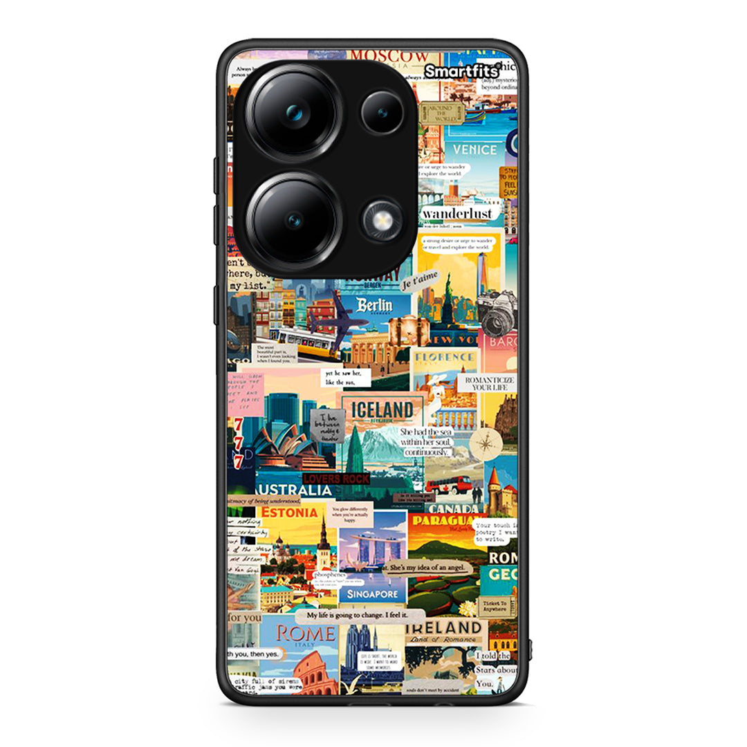 Xiaomi Redmi Note 13 Pro 4G Live To Travel θήκη από τη Smartfits με σχέδιο στο πίσω μέρος και μαύρο περίβλημα | Smartphone case with colorful back and black bezels by Smartfits
