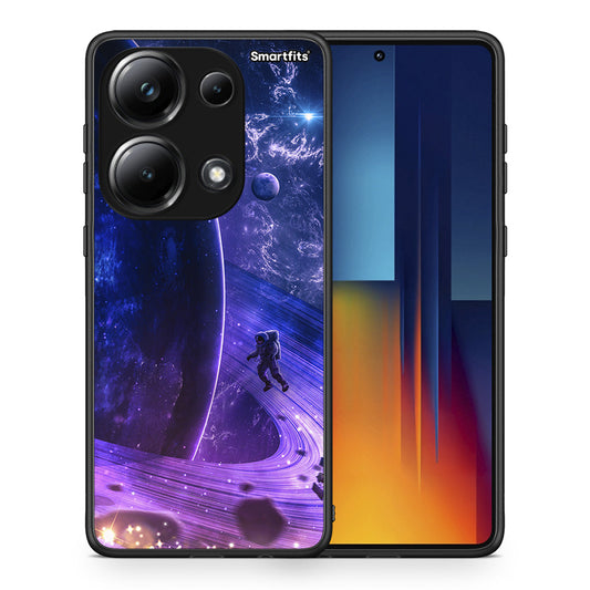 Θήκη Xiaomi Redmi Note 13 Pro 4G Lost Astronaut από τη Smartfits με σχέδιο στο πίσω μέρος και μαύρο περίβλημα | Xiaomi Redmi Note 13 Pro 4G Lost Astronaut case with colorful back and black bezels