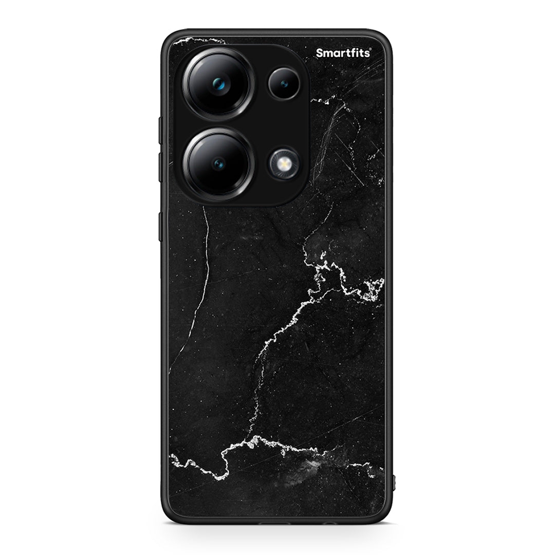 Xiaomi Poco M6 Pro Marble Black θήκη από τη Smartfits με σχέδιο στο πίσω μέρος και μαύρο περίβλημα | Smartphone case with colorful back and black bezels by Smartfits