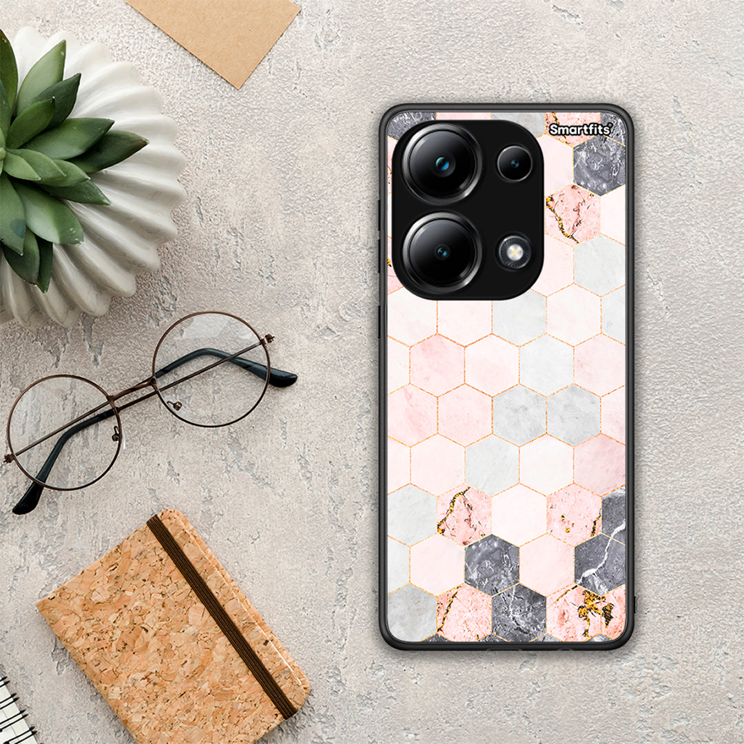 Marble Hexagon Pink - Xiaomi Poco M6 Pro θήκη