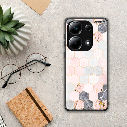 Marble Hexagon Pink - Xiaomi Redmi Note 13 Pro 4G θήκη