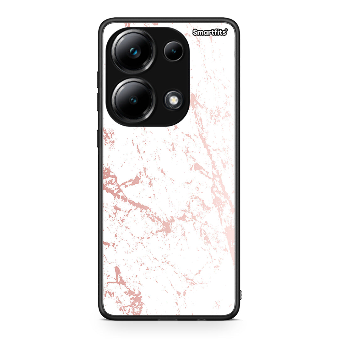 116 - Xiaomi Poco M6 Pro Pink Splash Marble case, cover, bumper