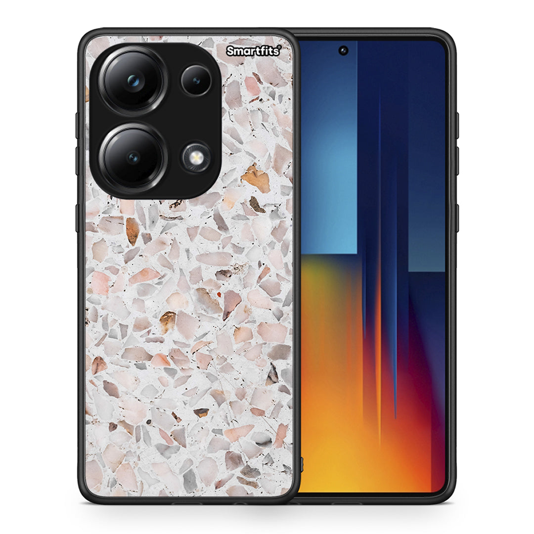 Θήκη Xiaomi Redmi Note 13 Pro 4G Marble Terrazzo από τη Smartfits με σχέδιο στο πίσω μέρος και μαύρο περίβλημα | Xiaomi Redmi Note 13 Pro 4G Marble Terrazzo case with colorful back and black bezels