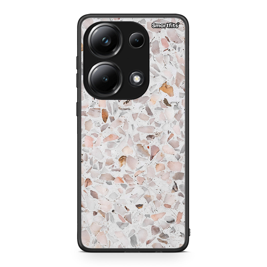 Xiaomi Poco M6 Pro Marble Terrazzo θήκη από τη Smartfits με σχέδιο στο πίσω μέρος και μαύρο περίβλημα | Smartphone case with colorful back and black bezels by Smartfits