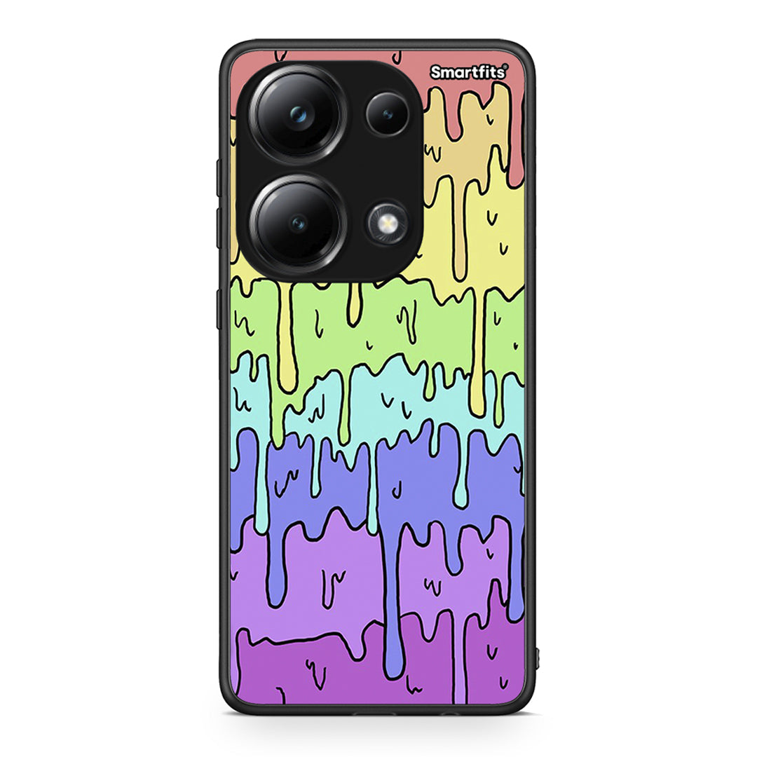 Xiaomi Poco M6 Pro Melting Rainbow θήκη από τη Smartfits με σχέδιο στο πίσω μέρος και μαύρο περίβλημα | Smartphone case with colorful back and black bezels by Smartfits