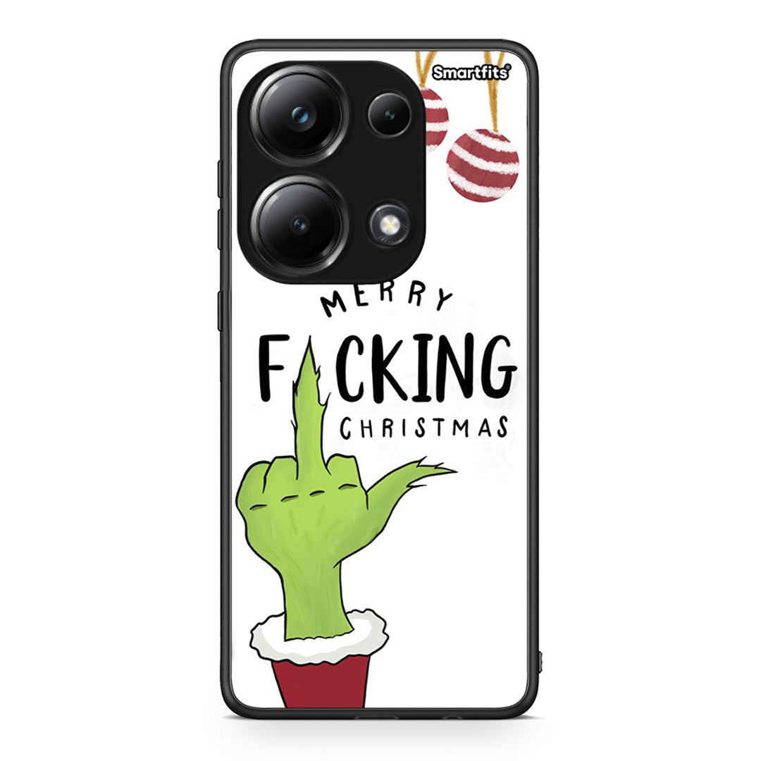 Xiaomi Redmi Note 13 Pro 4G Merry F Xmas θήκη από τη Smartfits με σχέδιο στο πίσω μέρος και μαύρο περίβλημα | Smartphone case with colorful back and black bezels by Smartfits