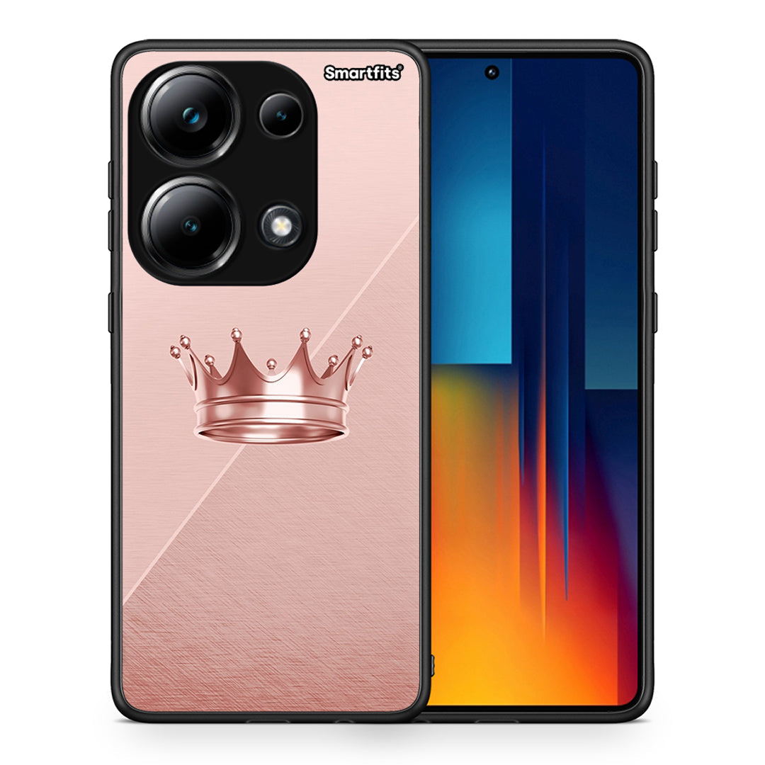 Θήκη Xiaomi Redmi Note 13 Pro 4G Crown Minimal από τη Smartfits με σχέδιο στο πίσω μέρος και μαύρο περίβλημα | Xiaomi Redmi Note 13 Pro 4G Crown Minimal case with colorful back and black bezels