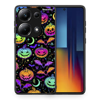 Thumbnail for Θήκη Xiaomi Poco M6 Pro Neon Halloween από τη Smartfits με σχέδιο στο πίσω μέρος και μαύρο περίβλημα | Xiaomi Poco M6 Pro Neon Halloween case with colorful back and black bezels