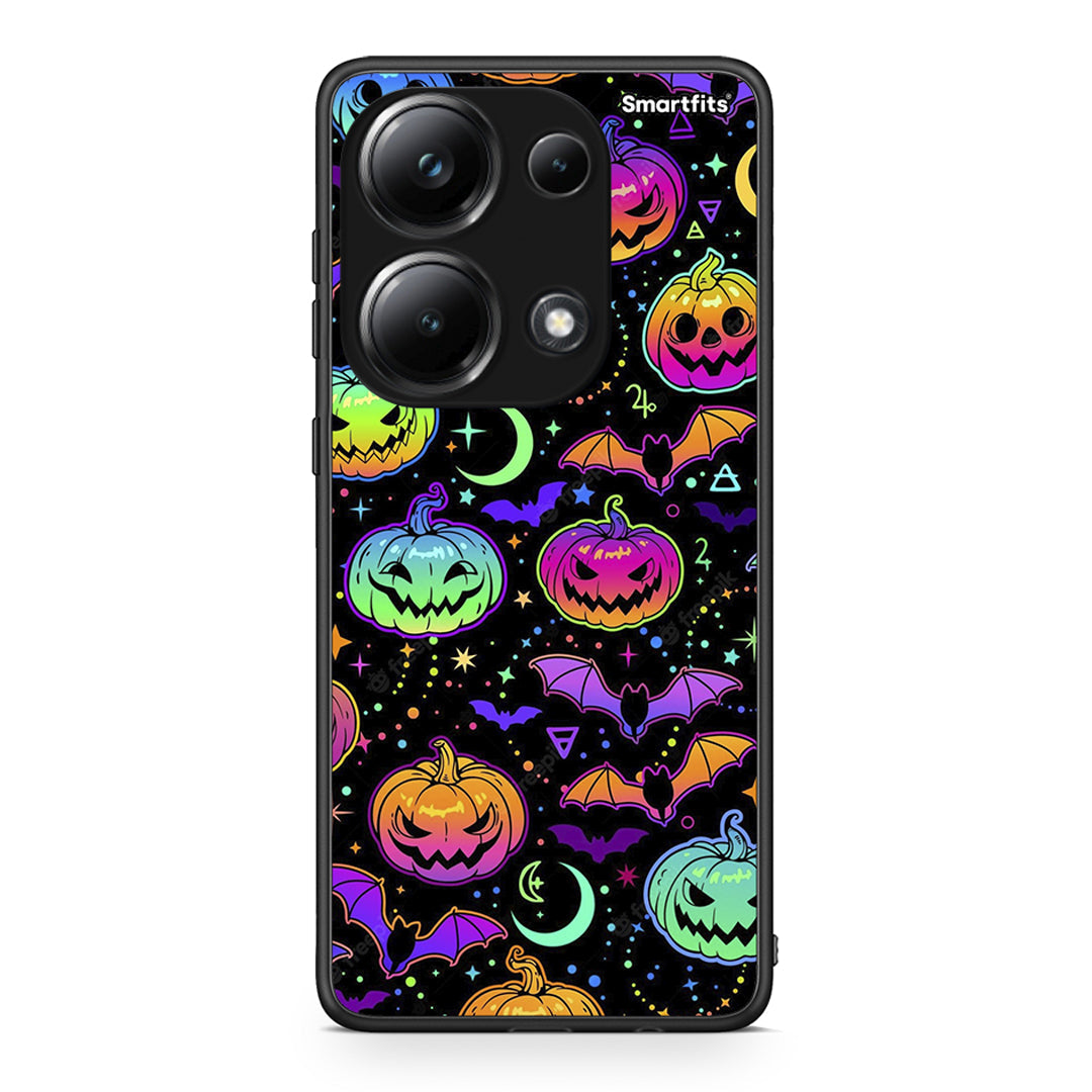 Xiaomi Redmi Note 13 Pro 4G Neon Halloween θήκη από τη Smartfits με σχέδιο στο πίσω μέρος και μαύρο περίβλημα | Smartphone case with colorful back and black bezels by Smartfits