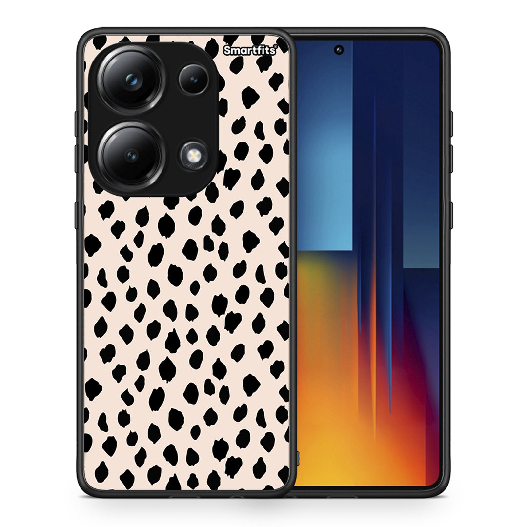 Θήκη Xiaomi Poco M6 Pro New Polka Dots από τη Smartfits με σχέδιο στο πίσω μέρος και μαύρο περίβλημα | Xiaomi Poco M6 Pro New Polka Dots case with colorful back and black bezels