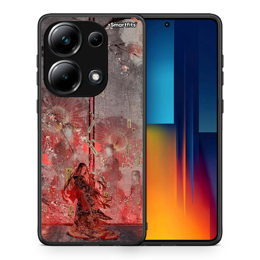 Θήκη Xiaomi Redmi Note 13 Pro 4G Nezuko Kamado από τη Smartfits με σχέδιο στο πίσω μέρος και μαύρο περίβλημα | Xiaomi Redmi Note 13 Pro 4G Nezuko Kamado case with colorful back and black bezels