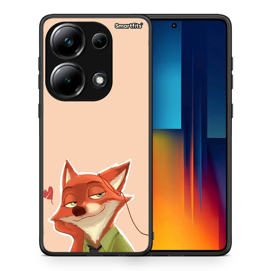 Θήκη Xiaomi Poco M6 Pro Nick Wilde And Judy Hopps Love 1 από τη Smartfits με σχέδιο στο πίσω μέρος και μαύρο περίβλημα | Xiaomi Poco M6 Pro Nick Wilde And Judy Hopps Love 1 case with colorful back and black bezels