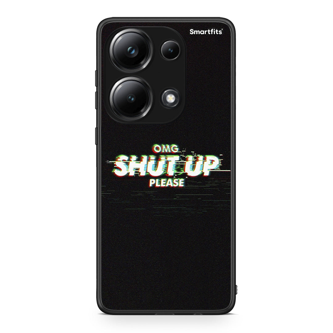 Xiaomi Redmi Note 13 Pro 4G OMG ShutUp θήκη από τη Smartfits με σχέδιο στο πίσω μέρος και μαύρο περίβλημα | Smartphone case with colorful back and black bezels by Smartfits