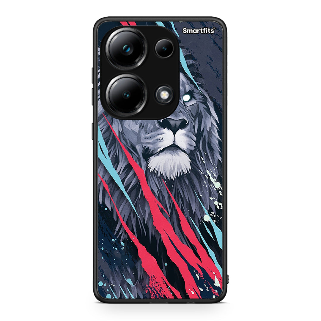 4 - Xiaomi Redmi Note 13 Pro 4G Lion Designer PopArt case, cover, bumper