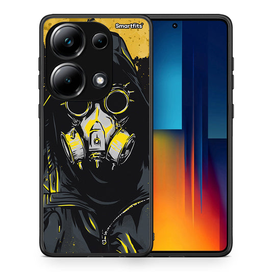 Θήκη Xiaomi Redmi Note 13 Pro 4G Mask PopArt από τη Smartfits με σχέδιο στο πίσω μέρος και μαύρο περίβλημα | Xiaomi Redmi Note 13 Pro 4G Mask PopArt case with colorful back and black bezels