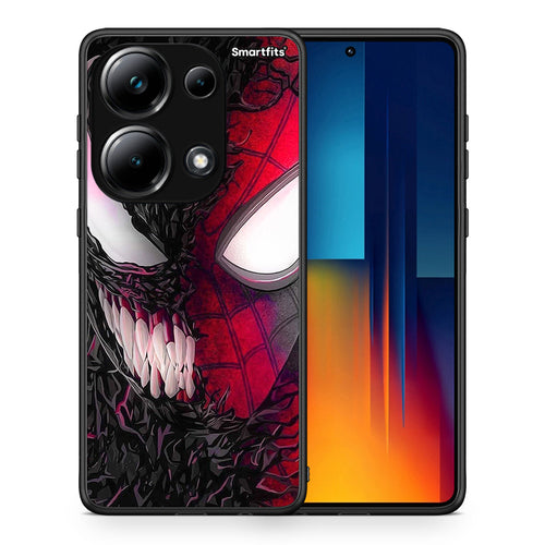 Θήκη Xiaomi Redmi Note 13 Pro 4G SpiderVenom PopArt από τη Smartfits με σχέδιο στο πίσω μέρος και μαύρο περίβλημα | Xiaomi Redmi Note 13 Pro 4G SpiderVenom PopArt case with colorful back and black bezels