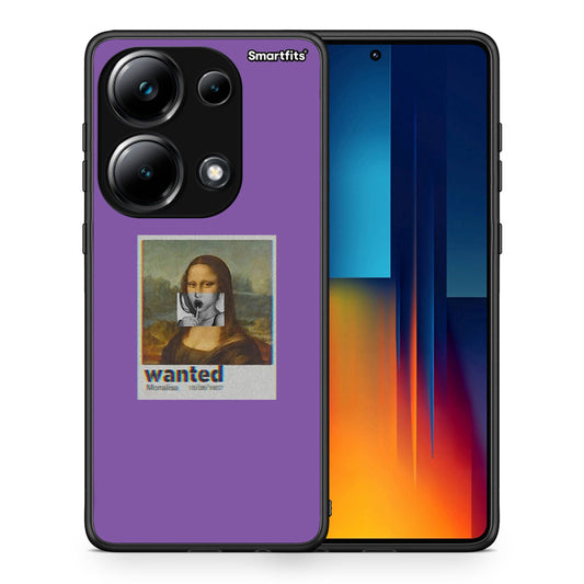 Θήκη Xiaomi Redmi Note 13 Pro 4G Monalisa Popart από τη Smartfits με σχέδιο στο πίσω μέρος και μαύρο περίβλημα | Xiaomi Redmi Note 13 Pro 4G Monalisa Popart case with colorful back and black bezels