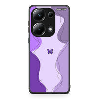 Thumbnail for Xiaomi Poco M6 Pro Purple Mariposa Θήκη Αγίου Βαλεντίνου από τη Smartfits με σχέδιο στο πίσω μέρος και μαύρο περίβλημα | Smartphone case with colorful back and black bezels by Smartfits