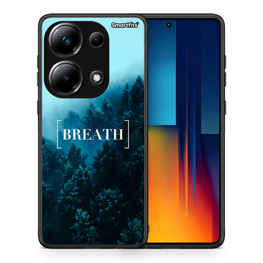Θήκη Xiaomi Poco M6 Pro Breath Quote από τη Smartfits με σχέδιο στο πίσω μέρος και μαύρο περίβλημα | Xiaomi Poco M6 Pro Breath Quote case with colorful back and black bezels