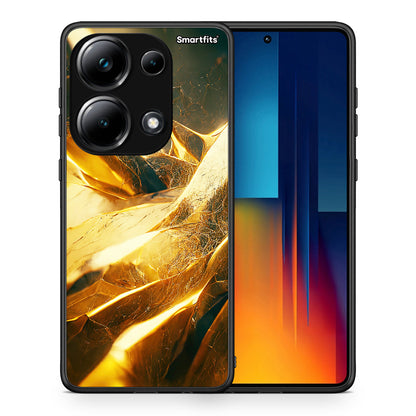 Θήκη Xiaomi Redmi Note 13 Pro 4G Real Gold από τη Smartfits με σχέδιο στο πίσω μέρος και μαύρο περίβλημα | Xiaomi Redmi Note 13 Pro 4G Real Gold case with colorful back and black bezels