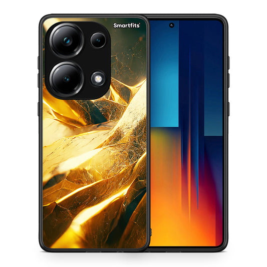 Θήκη Xiaomi Redmi Note 13 Pro 4G Real Gold από τη Smartfits με σχέδιο στο πίσω μέρος και μαύρο περίβλημα | Xiaomi Redmi Note 13 Pro 4G Real Gold case with colorful back and black bezels