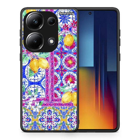 Θήκη Xiaomi Redmi Note 13 Pro 4G Retro Spring από τη Smartfits με σχέδιο στο πίσω μέρος και μαύρο περίβλημα | Xiaomi Redmi Note 13 Pro 4G Retro Spring case with colorful back and black bezels