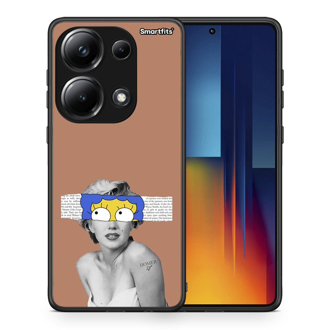 Θήκη Xiaomi Redmi Note 13 Pro 4G Sim Merilyn από τη Smartfits με σχέδιο στο πίσω μέρος και μαύρο περίβλημα | Xiaomi Redmi Note 13 Pro 4G Sim Merilyn case with colorful back and black bezels