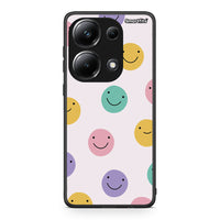 Thumbnail for Xiaomi Poco M6 Pro Smiley Faces θήκη από τη Smartfits με σχέδιο στο πίσω μέρος και μαύρο περίβλημα | Smartphone case with colorful back and black bezels by Smartfits