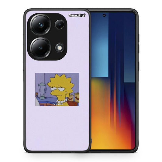 Θήκη Xiaomi Poco M6 Pro So Happy από τη Smartfits με σχέδιο στο πίσω μέρος και μαύρο περίβλημα | Xiaomi Poco M6 Pro So Happy case with colorful back and black bezels
