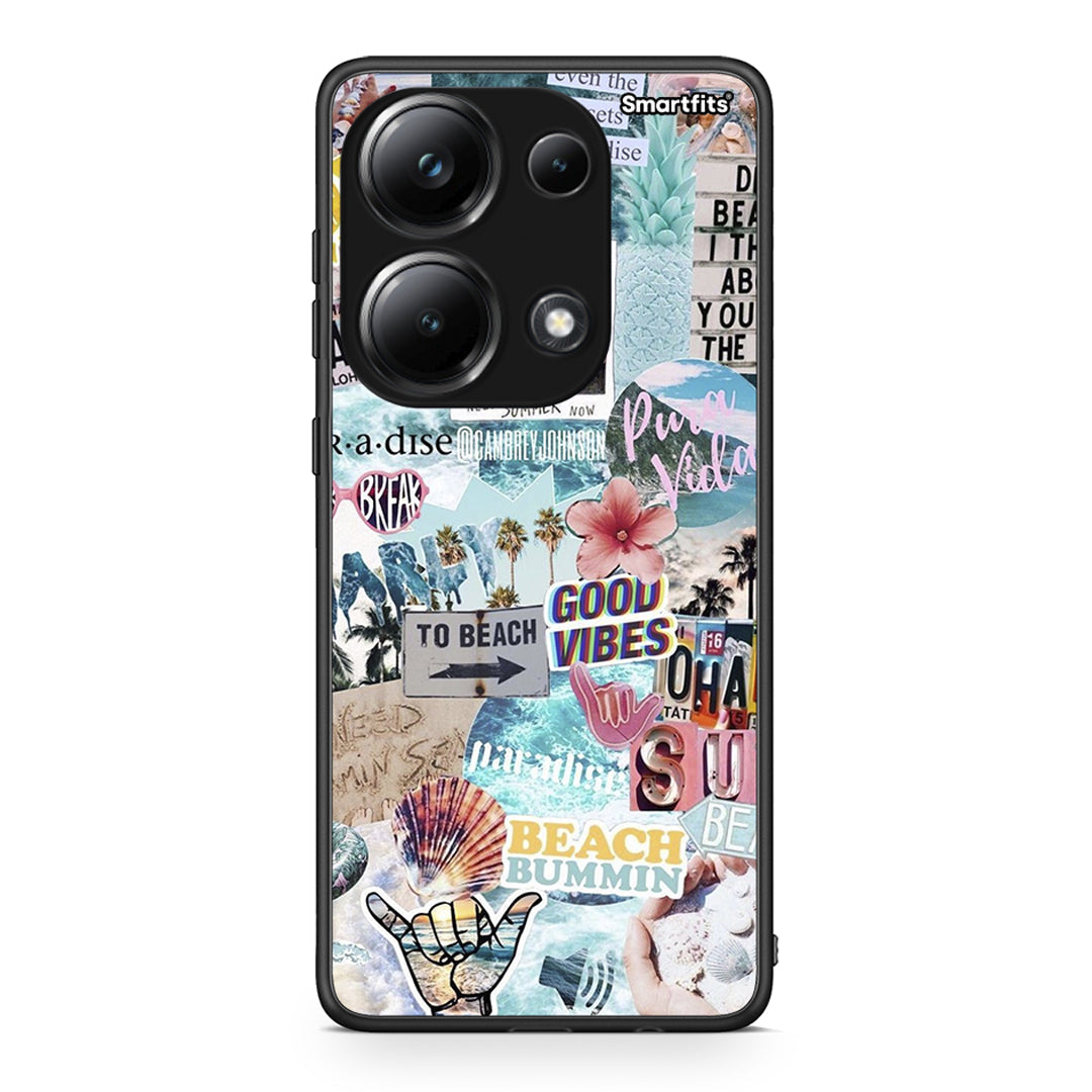 Xiaomi Poco M6 Pro Summer Vibes Θήκη από τη Smartfits με σχέδιο στο πίσω μέρος και μαύρο περίβλημα | Smartphone case with colorful back and black bezels by Smartfits